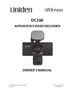 Uniden iWitness DC360 Owner'S Manual preview