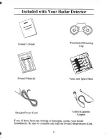 Preview for 7 page of Uniden LRD 6599SWS Operating Manual