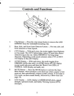 Предварительный просмотр 8 страницы Uniden LRD 6599SWS Operating Manual