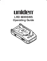 Preview for 1 page of Uniden LRD 6699SWS Operating Manual