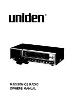 Uniden Madison CB Owner'S Manual preview