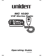 Uniden MC 1020 Operating Manual preview