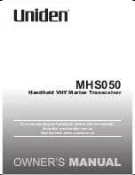 Uniden MHS050 Owner'S Manual preview