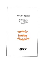 Uniden PRESIDENT JACKSON Service Manual preview