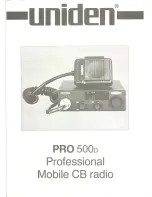 Предварительный просмотр 1 страницы Uniden PRO 500D Owner'S Manual