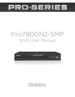 Uniden Pro7800N2-5MP User Manual preview