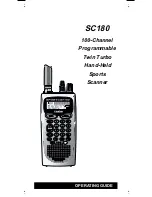 Предварительный просмотр 1 страницы Uniden SC180 Operating Manual