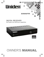 Preview for 1 page of Uniden SD5000UPVR Owner'S Manual