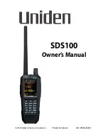 Preview for 1 page of Uniden SDS100 Owner'S Manual