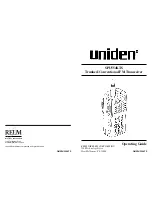 Uniden SPU554KTS Operating Manual preview