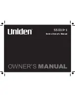 Preview for 1 page of Uniden SS E15+1 Series Owner'S Manual