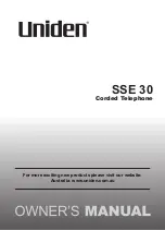 Uniden SSE 30 Owner'S Manual preview