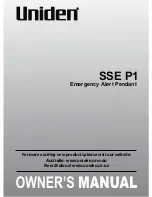 Uniden SSE P1 Owner'S Manual preview