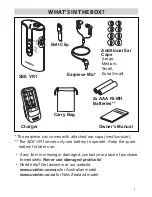 Preview for 3 page of Uniden SSE VR1 Owner'S Manual