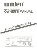 Uniden SUNDOWNER UH-011 Owner'S Manual preview