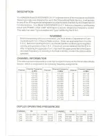 Preview for 2 page of Uniden SUNDOWNER UH-011 Owner'S Manual