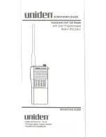 Preview for 1 page of Uniden SUNDOWNER UH-057 Operating Manual