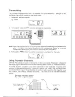 Предварительный просмотр 11 страницы Uniden sundowner UH-088 Owner'S Manual