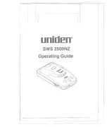 Uniden SWS 2500NZ Operating Manual preview