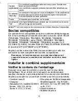 Preview for 3 page of Uniden TCX905 - Cordless Extension Handset (French) Manuel Du Propriétaire