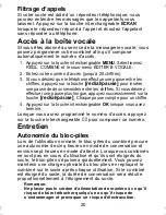 Preview for 21 page of Uniden TCX905 - Cordless Extension Handset (French) Manuel Du Propriétaire