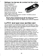 Preview for 23 page of Uniden TCX905 - Cordless Extension Handset (French) Manuel Du Propriétaire