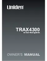 Preview for 1 page of Uniden TRAX4300 Owner'S Manual