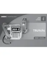 Uniden TRU9496 - TRU 9496 Cordless Phone Base Station Owner'S Manual preview