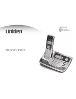 Uniden TRU9585 - TRU 9585 Cordless Phone Owner'S Manual preview