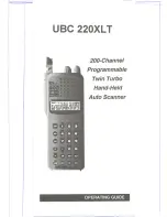 Preview for 1 page of Uniden UBC 220XLT Operating Manual