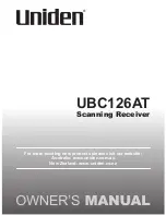 Preview for 1 page of Uniden UBC126AT Owner'S Manual