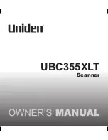 Uniden UBC355XLT Owner'S Manual preview