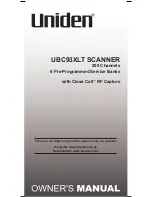 Preview for 1 page of Uniden UBC93XLT Owner'S Manual