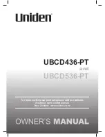 Uniden UBCD436-PT Owner'S Manual preview