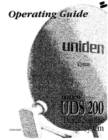 Uniden UDS100 Operating Manual preview