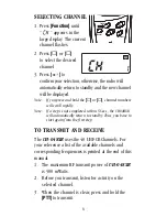 Preview for 11 page of Uniden UH-048XR Operating Manual