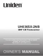 Uniden UH036SX-2NB Owner'S Manual preview