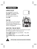 Preview for 5 page of Uniden UH036SX Operating Manual