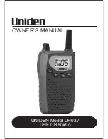 Uniden UH037 Owner'S Manual preview