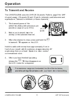 Предварительный просмотр 6 страницы Uniden UH037SX-2NB Owner'S Manual