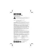 Preview for 12 page of Uniden UH039P Operating Manual