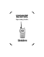 Uniden UH044DP Operating Manual preview