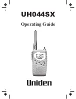 Uniden UH044SX Operating Manual preview