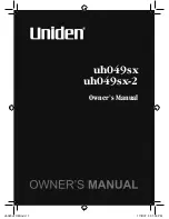 Предварительный просмотр 1 страницы Uniden uh049sx Owner'S Manual