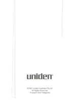 Preview for 27 page of Uniden UH054A Operating Manual