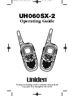 Preview for 1 page of Uniden UH060SX-2 Operating Manual