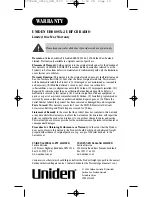 Preview for 12 page of Uniden UH060SX-2 Operating Manual