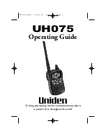 Uniden UH075 Operating Manual preview