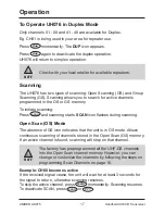 Предварительный просмотр 17 страницы Uniden UH076 Owner'S Manual