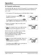 Предварительный просмотр 17 страницы Uniden UH076SX-NB Owner'S Manual